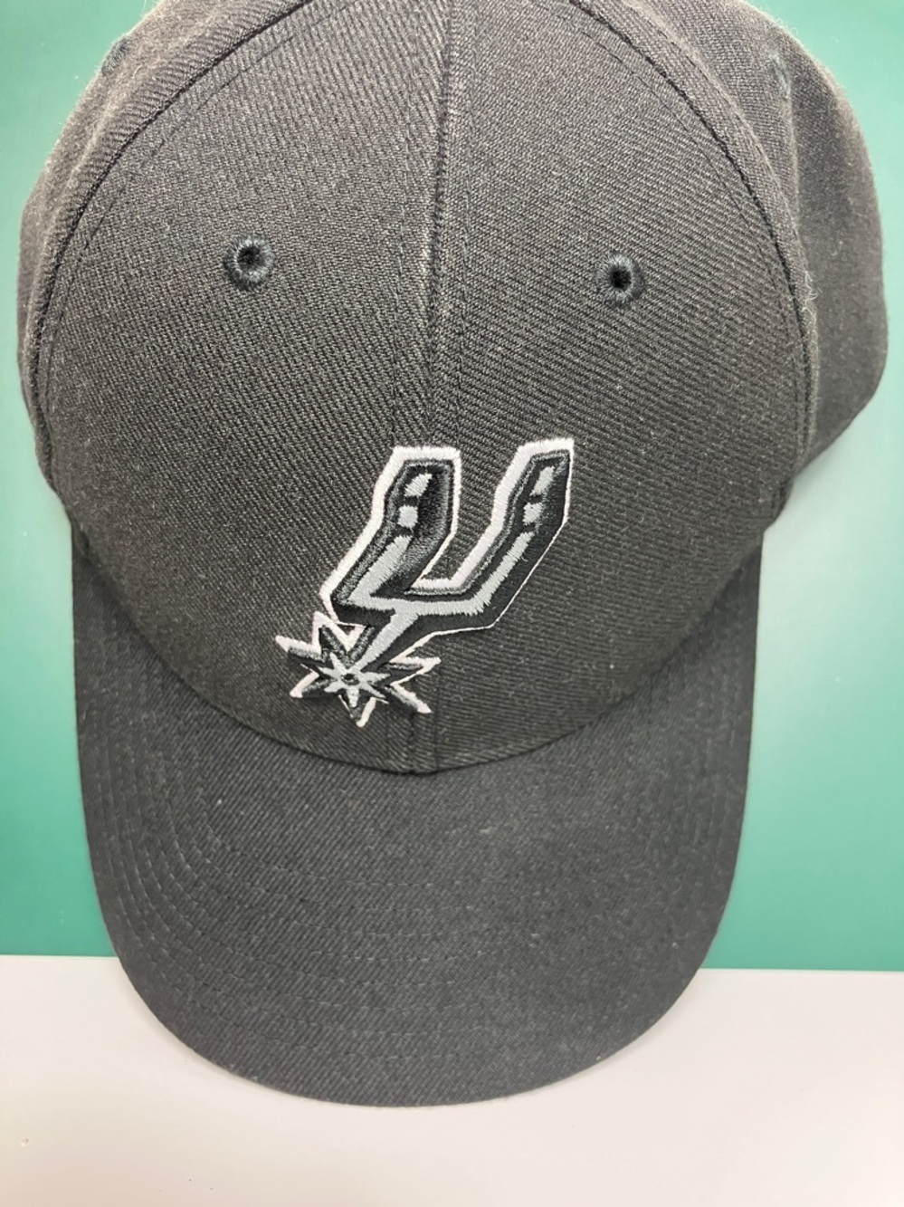 🏀 Spurs Black Baseball Cap- Hat Basketball NBA - Good Preowned One Size - Picture 11 of 16